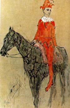 Pablo Picasso : Clown on a Horse